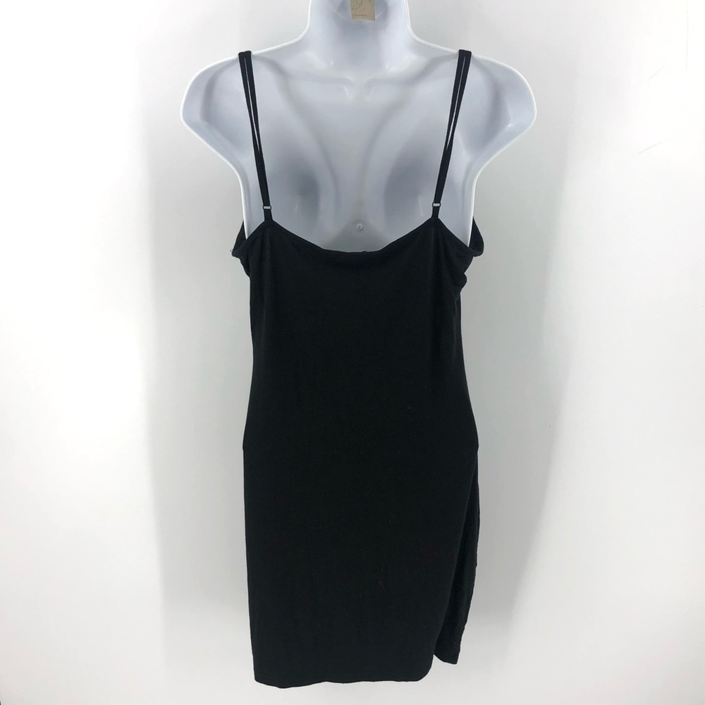 Y2K Butterfly Mini Dress 90’s Style Stretch Bodycon Slip Dress Black Size Large - Picture 4 of 9